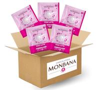 MONBANA | Pink Latte - 50 Doses Individuelles de 10g | Boisson à la betterave | Végan et Sans Arômes Artificiels pour une pause réconfortante