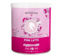 Monbana Pink Latte Poudre 350 g - Poudre de boisson végétalienne avec épices de betterave rouge et chai, instantané Superfood Latte pour préparation chaude et froide, végétale, sans lait
