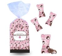 MONBANA - Sachet de 60 Mini-Guimauves emballées individuellement - 300g | Chamallows gourmands pour un café, le goûter ou le chocolat chaud - À offrir ou à partager - Candy bar, dessert - bonbon noel