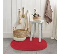 MonBeauTapis 508377 Tam Tam Tapis Coton Rouge 80 x 50 cm