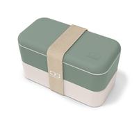 MONBENTO - Bento box - Lunch Box 2 Compartiments - Idéal pour Travail/Ecole - Made In France - MB Original vert Natural