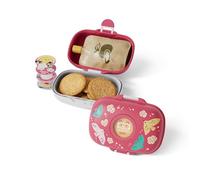 monbento - Boite a Gouter Enfant Gram Rose Birds - Sans BPA Ideale pour Ecole - Pique-nique - Vacances - Boite à Snack pour Garçon et Fille - Personnalisable et Résistante