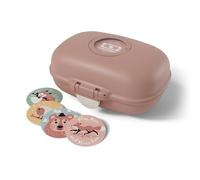 monbento - Boite a Gouter Enfant Gram Rose Moka - Sans BPA Ideale pour Ecole - Pique-nique - Vacances - Boite à Snack pour Garçon et Fille - Personnalisable et Résistante