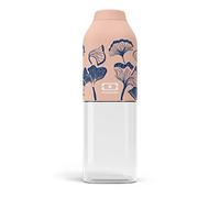 monbento - Bouteille d'Eau MB Positive M Ginkgo 500ml - Gourde Hermétique - Idéale pour Bureau, Sport, Pique-Nique - Sans Bpa - Zéro Déchet - Motif Japonais - Rose et Bleu