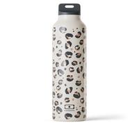 MONBENTO - Bouteille Isotherme Steel graphic Leopard - Gourde Inox 500ml avec Infuseur Thé/Fruit - Garde Boissons Chaudes/Froides Jusqu'au 12h - Ideal pour Bureau/Pique-nique/Sport - Motif Panthère