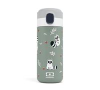 MONBENTO - Gourde Isotherme enfant MB Pop Raccoon - Raton Laveur - 360ml - Chaud/Froid jusqu'à 12h - Petite Gourde Hermétique Enfant Ecole/Parc et/ou pour Adulte à Glisser dans un Sac à Main - Vert