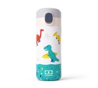 MONBENTO - Gourde Isotherme - Petite Gourde Hermétique 360ml - Garde au Chaud/Froid jusqu'à 12h - MB Pop bleu Dino
