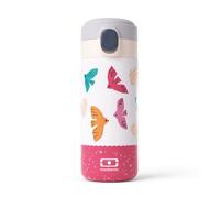 MONBENTO - Gourde Isotherme - Petite Gourde Hermétique 360ml - Garde au Chaud/Froid jusqu'à 12h - MB Pop rose Birds
