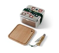 monbento - Kit Repas Origines - Lunch Box Inox + Couteau Opinel + Planche à Découper Bois - Resistant - Etanche - Parfait pour les Pique-Niques - Micro Ondes - Four - Lave Vaisselle - Sans BPA