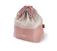 monbento - Lunch Bag MB Pochette L Rose Natural - Sac à Lunch Box Polyester et Coton - Idéal pour contenir Bento Box MB Square + une Bouteille - Rose