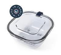 monbento - Lunch box MB Gourmet Crystal - Boîte Repas Grande Capacité - Lunch box avec Couvercle Hermétique Transparent - Idéal Travail/Ecole/Meal Prep - Sans BPA - Made In France - Transparente
