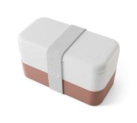 monbento - Lunch Box Original blanc/rose - Lunch Box Micro Ondable pour Adultes - Boite Lunch Hermétique 2 étages - Idéal pour Travail/Pique-niques - Sans BPA - Made in France - Bicolore