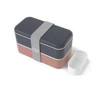 monbento - Lunch Box Original Bleu/Rose - Lunch Box Micro ondable - Boite Lunch Hermétique 2 étages - Idéal pour Travail/Pique-nique - Sans BPA - Made in France - Bleu et Rose