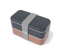 monbento - Lunch Box Original Bleu/Rose - Lunch Box Micro ondable - Boite Lunch Hermétique 2 étages - Idéal pour Travail/Pique-nique - Sans BPA - Made in France - Bleu et Rose