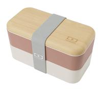monbento - Bento box MB Original Moka - Boîte Repas à Compartiments - Lunch box Hermétique 2 étages - Idéal pour Travail/Ecole - Sans BPA - Durable et Sûr - Made In France - Rose