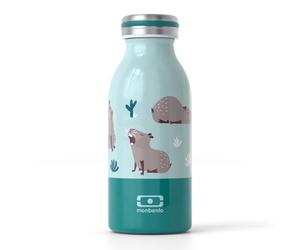 monbento - Petite Gourde Isotherme MB Cooly Capy - Capybara - Petite Gourde Hermétique pour Enfant Idéal pour Ecole et Parc - Sans Bpa - Bleu Vert