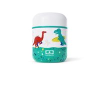 monbento - Lunch Box Isotherme Enfant MB Capsule bleu Dino - Boite Isotherme pour Repas Chaud/Froid jusqu'à 5h - Bento Lunch Box Enfant Idéal pour Compote/Fruits/Plats Chauds - Motif Dinosaures