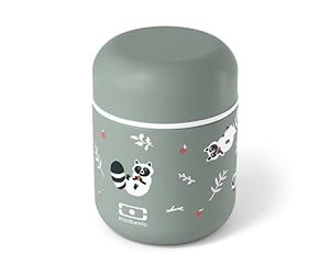 monbento - Petite Lunch Box Isotherme Enfant MB Capsule Raccoon - Raton Laveur - Petite Boîte Repas Hermétique qui Garde Repas Chaud/Frais jusqu'à 5h - Idéal pour Travail/Ecole - Vert