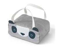 monbento - Sac à Lunch Enfant Isotherme MB Wonder Panda - Sac Transport Repas/Goûter - Sac pour Plateau Compartimenté - Facilite le Transport à Plat du Repas de votre Enfant - Idéal Ecole/Parc - Bleu