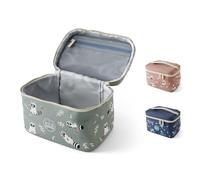 MONBENTO - Sac Isotherme Repas Enfant Frosty vert Raccoon - Glacière pour Transporter Lunch Box, Gourde, Accessoires et Encas - Sac Gouter Idéal pour Ecole/Pique-nique - Personnalisable - Raton Laveur