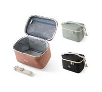 MONBENTO - Sac Repas Isotherme Arctic rose Moka - Petite Glacière Portable pour Lunch Box, Gourde & Accessoires Déjeuner - Lunch Bag 5L avec Sangle Bandoulière Amovible - Idéal pour Bureau/Pique-Nique