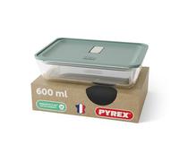 monbento x Pyrex - Boîte de Conservation en Verre MB Prep - 600 ml - Récipient Borosilicate Hermétique, Batch Cooking, Fabriqué en France, Four, Micro-ondes, Sans BPA - Verte
