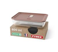 monbento x Pyrex - Boîte de Conservation en Verre MB Prep - 600ml - Récipient Borosilicate Hermétique, Batch Cooking, Fabriqué en France, Four, Micro-ondes, Sans BPA - Rose