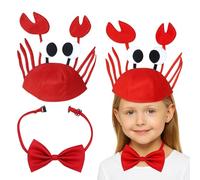 MonBrm Lot de 2 costumes sous la mer, chapeau amusant, chapeau rigolo, chapeaux amusants, costume de crabe, costume de homard, chapeaux amusants pour adultes, pour adultes et enfants, parfaits pour