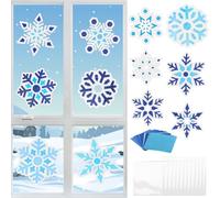 MONCAP Kit Décoration Flocon de Neige 12 Pièces - Bricolage Noël Enfant Intérieur Fenêtre Murale - Loisir Créatif DIY pour Garçons Filles - Cadeau Noël