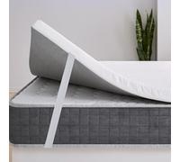 Moncel Surmatelas 190 x 200 cm viscoélastique Confort et adaptabilité. Ergonomique, Respirant et Confortable. Soulage la Tension Musculaire. Housse avec Fermeture éclair Amovible.