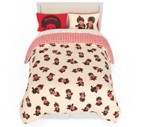 Monchhichi Bedding Parure de lit 7 pièces pour Grand lit, Douce et Confortable, réversible, avec Couvre-Oreiller, Produit sous Licence Officielle Franco