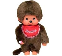 Monchhichi Garçon Bavoir Rouge 20 cm