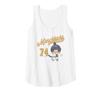 Monchhichi Little Baseball Player #74 Distressed Logo Débardeur, Femme, Blanc, L