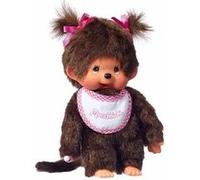 Monchhichi Meisje met slab roze (20cm) G