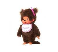 Monchhichi Peluche Fille Bavoir et 20 cm 25555 Multicolore Multicolore G