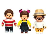 Monchhichi - Set de 3 figurines Articulée Kauri-Saule-Hanae - 7,5 cm - Jouet Maternelle