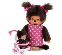 Monchhichi Set de la Poussette - Mère avec Bebichhichi - Sekiguchi 254930 G