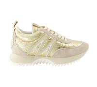 Moncler - Baskets Pacey en Cuir Doré - Femme - Chaussures - Jaune - Taille: 36 EU