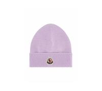 Moncler - Bonnet à logo côtelé - unisex - Accessoires - Violet - Taille: XS