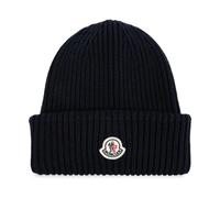 Moncler - Bonnet côtelé - Femme - Accessoires - Bleu - Taille: ONE Size