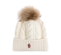 Moncler - Bonnet de ski après-ski Grenoble - Femme - Accessoires - Beige - Taille: ONE Size