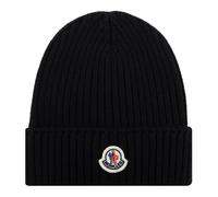 Moncler - Bonnet en laine avec écusson logo - unisex - Accessoires - Noir - Taille: M