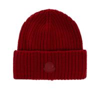 Moncler - Bonnet en laine avec logo - Femme - Accessoires - Rouge - Taille: ONE Size