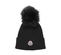 Moncler - Bonnet en laine avec logo - unisex - Accessoires - Noir - Taille: M