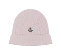 Moncler - Bonnet en laine avec logo - unisex - Accessoires - Rose - Taille: 3XS