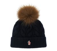 Moncler - Bonnet en Laine et Cachemire - Femme - Accessoires - Bleu - Taille: ONE Size
