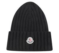 Moncler - Bonnet en Laine Logo - Femme - Accessoires - Noir - Taille: ONE Size
