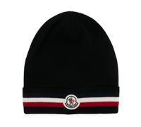 Moncler - Bonnet en laine tricolore - Homme - Accessoires - Noir - Taille: ONE Size