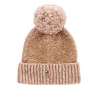 Moncler - Bonnet en maille avec pompon - Femme - Accessoires - Rose - Taille: ONE Size