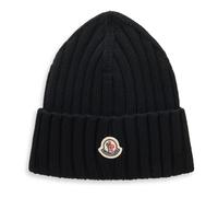 Moncler - Bonnet en Laine Logo - Femme - Accessoires - Noir - Taille: ONE Size